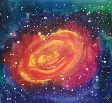 Galaxie 5 - akvarel 25x35 